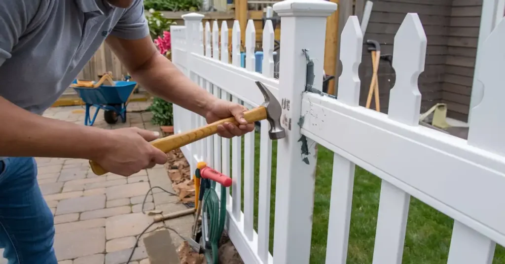 Repair Hole in Vinyl Fence